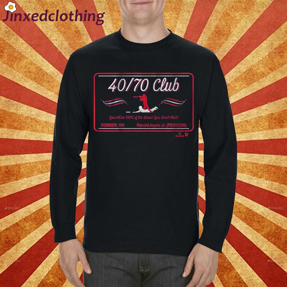 Ronald Acuna Jr 40 70 Club Membership Card T-shirt 